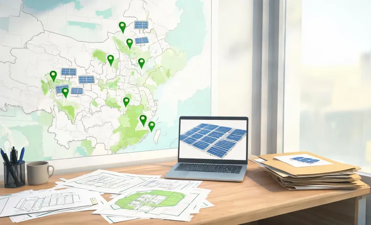 Solar project support and regional planning map